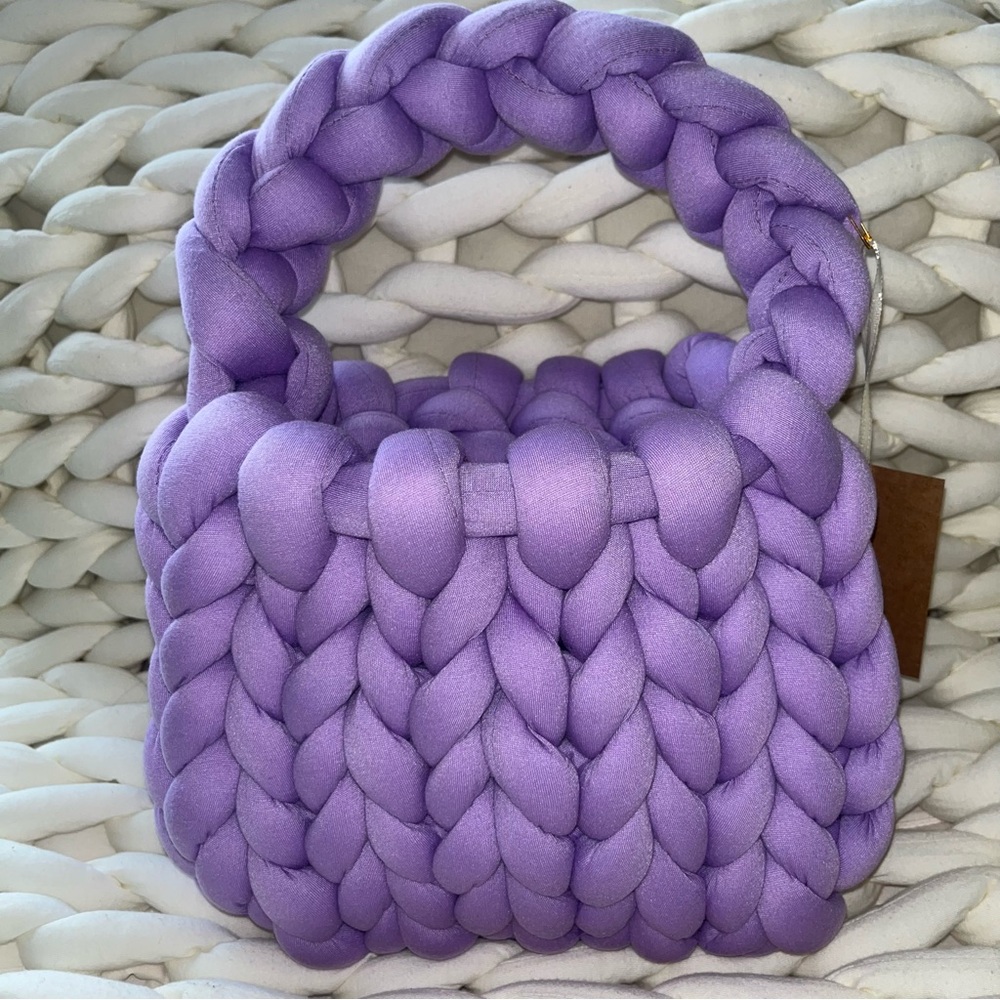 Lilac Knitted Handbag